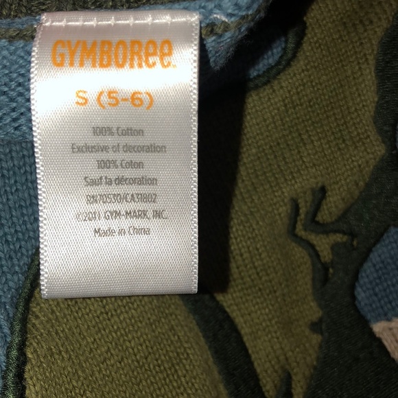 Gymboree Dinosaur Sweater sz 5/6 Boys Blue/Green - Picture 6 of 6